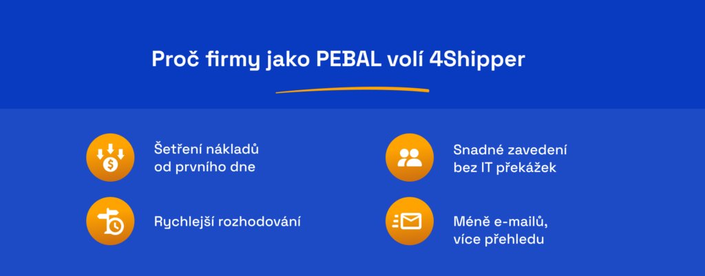 Proč si společnosti jako PEBAL vybírají 4Shipper